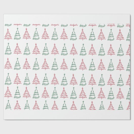 Weihnachtsbaum-Verpackungspapier Geschenkpapier (Flach)