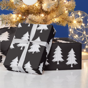 Weihnachtsbaum-Verpackungspapier Weiß Schwarz Geschenkpapier