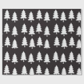 Weihnachtsbaum-Verpackungspapier Weiß Schwarz Geschenkpapier (Flach)