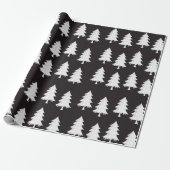 Weihnachtsbaum-Verpackungspapier Weiß Schwarz Geschenkpapier (Ungerollt)