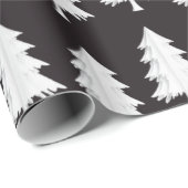 Weihnachtsbaum-Verpackungspapier Weiß Schwarz Geschenkpapier (Rolleneckpunkt)
