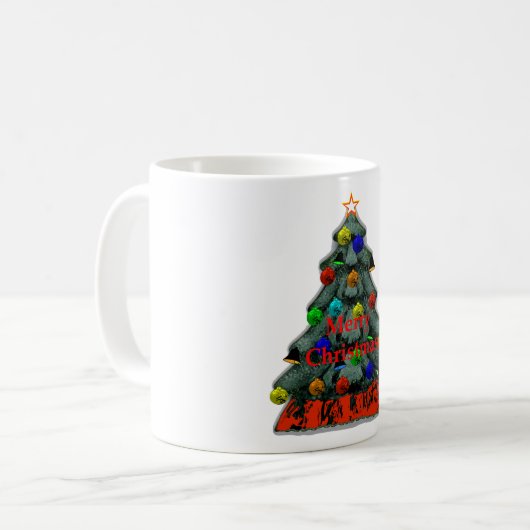 Weihnachtsbaum verzierte jGibney das MUSEUM Zaz Kaffeetasse (Vorderseite Links)