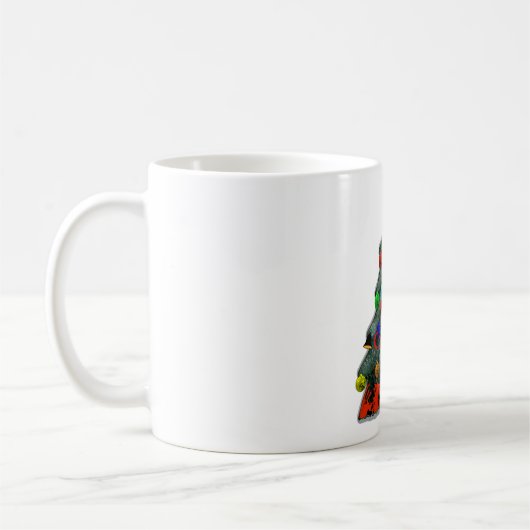 Weihnachtsbaum verzierte jGibney das MUSEUM Zaz Kaffeetasse (Links)
