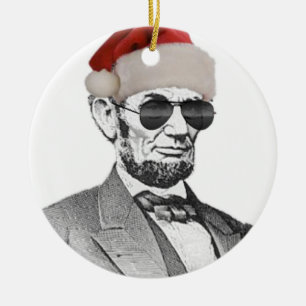 Weihnachtsbaum-Verzierung Lincolns geheime Sankt Keramikornament