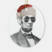 Weihnachtsbaum-Verzierung Lincolns geheime Sankt Keramikornament (Links)