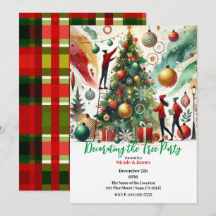 Weihnachtsbaum-Verzierungsparty  Einladung