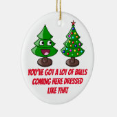 Weihnachtsbaum - Viele Bälle Keramik Ornament (Rechts)