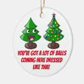 Weihnachtsbaum - Viele Bälle Keramik Ornament (Links)