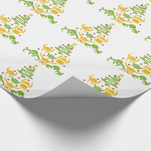 Weihnachtsbaum Vikings Walhall Geschenkpapier (Ecke)