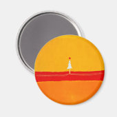 Weihnachtsbaum, Vintag, Abstrakt Magnet (Vorderseite/Rückseite)