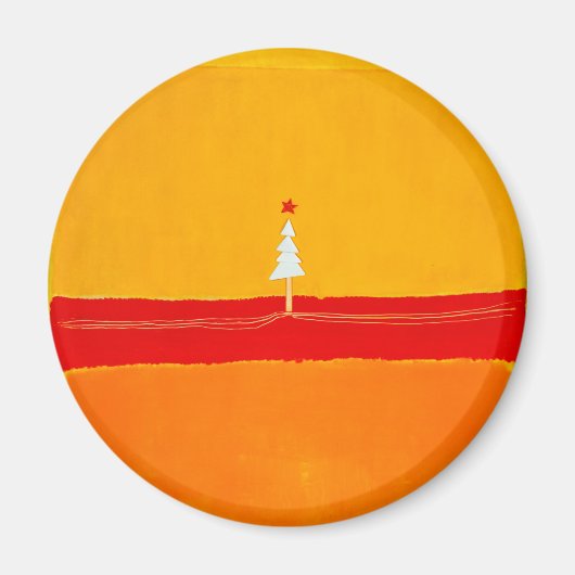 Weihnachtsbaum, Vintag, Abstrakt Magnet (Vorne)