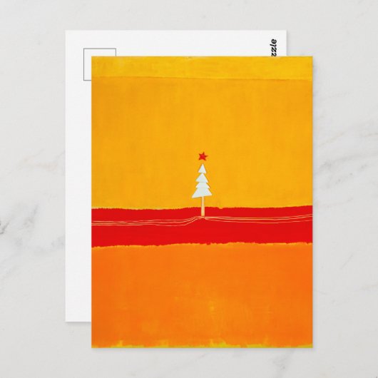 Weihnachtsbaum, Vintag, Abstrakt Postkarte (Vorne/Hinten)