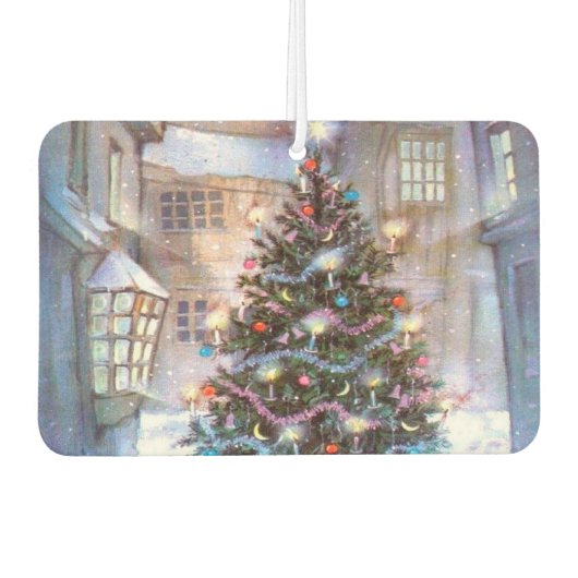 Weihnachtsbaum Vintag Autolufterfrischer (Vorderseite)