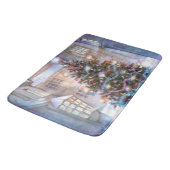 Weihnachtsbaum Vintag Badematte (Schrägansicht)