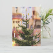 Weihnachtsbaum Vintag Feiertagskarte (Stehend Vorderseite)