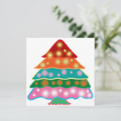 Weihnachtsbaum Vintag Feiertagskarte (Stehend Vorderseite)