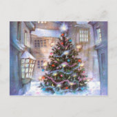 Weihnachtsbaum Vintag Feiertagspostkarte (Vorderseite)