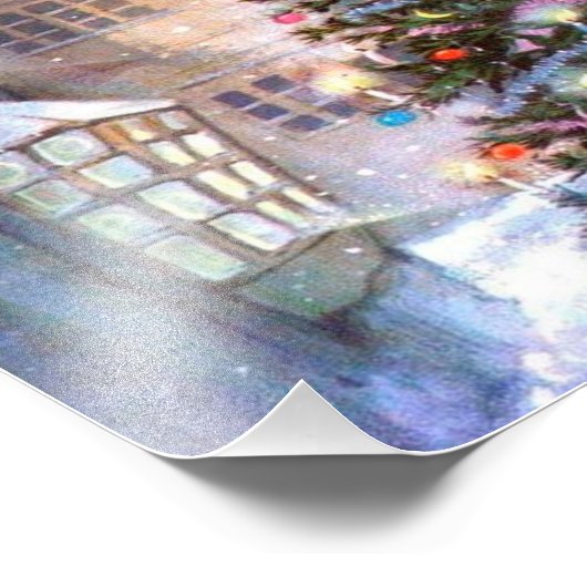 Weihnachtsbaum Vintag Fotodruck (Ecke)