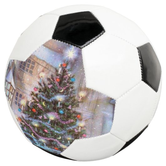 Weihnachtsbaum Vintag Fußball (Dreiviertel)