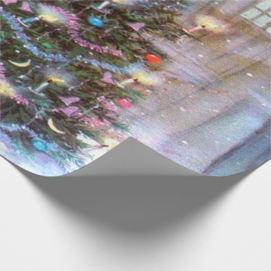 Weihnachtsbaum Vintag Geschenkpapier (Ecke)