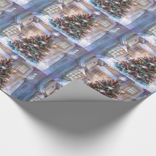 Weihnachtsbaum Vintag Geschenkpapier (Ecke)