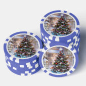 Weihnachtsbaum Vintag Pokerchips (Stapel)