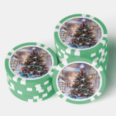 Weihnachtsbaum Vintag Pokerchips (Stapel)