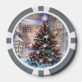 Weihnachtsbaum Vintag Pokerchips