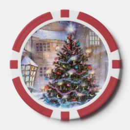 Weihnachtsbaum Vintag Pokerchips