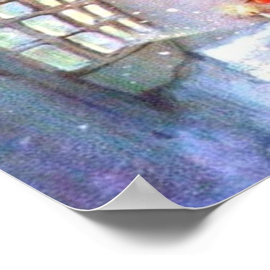 Weihnachtsbaum Vintag Poster (Ecke)