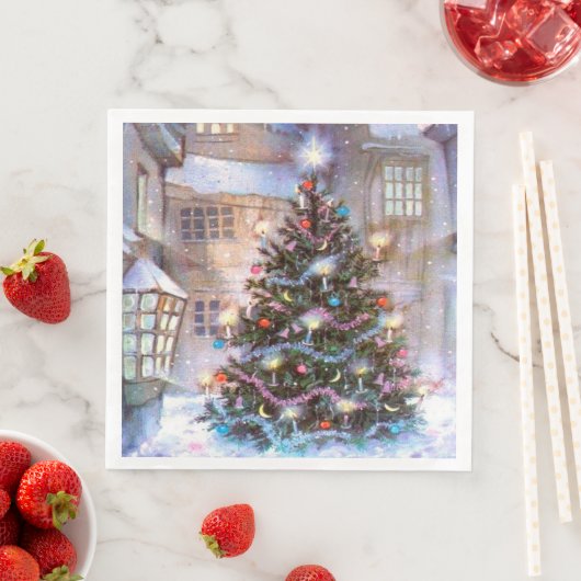 Weihnachtsbaum Vintag Serviette (Beispiel)