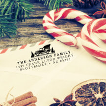 Weihnachtsbaum Vintag Truck Rücksendeadresse Brief