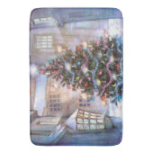 Weihnachtsbaum Vintage Badematte (Vorderseite Vertikal)