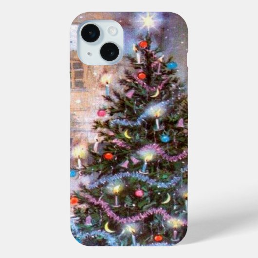 Weihnachtsbaum Vintage Case-Mate iPhone Hülle (Rückseite)