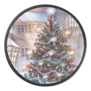 Weihnachtsbaum Vintage Eishockey Puck
