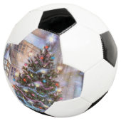 Weihnachtsbaum Vintage Fußball (Dreiviertel)