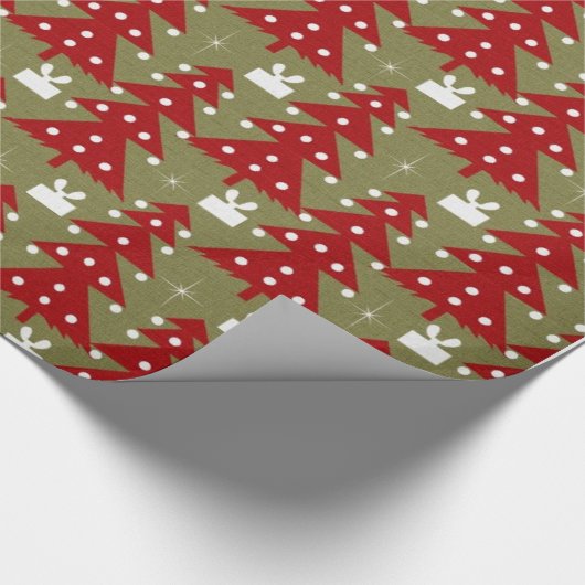 Weihnachtsbaum Vintage Geschenkpapier (Ecke)