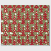 Weihnachtsbaum Vintage Geschenkpapier (Flach)