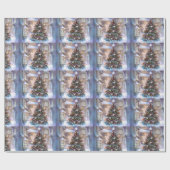 Weihnachtsbaum Vintage Geschenkpapier (Flach)