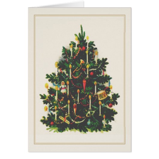 Weihnachtsbaum Vintage Goldrand Feiertag (Vorne)