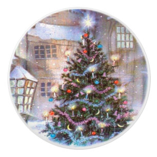 Weihnachtsbaum Vintage Keramikknauf