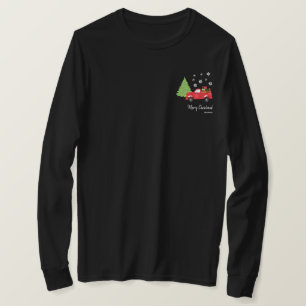 Weihnachtsbaum Vintage-LKW Frohe Weihnachten Famil T-Shirt