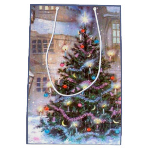 Weihnachtsbaum Vintage Mittlere Geschenktüte