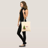 Weihnachtsbaum Vintage Monogramm Tote Tasche (Vorderseite (Model))