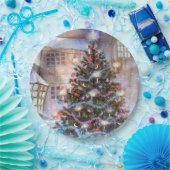 Weihnachtsbaum Vintage Pappteller (Party)