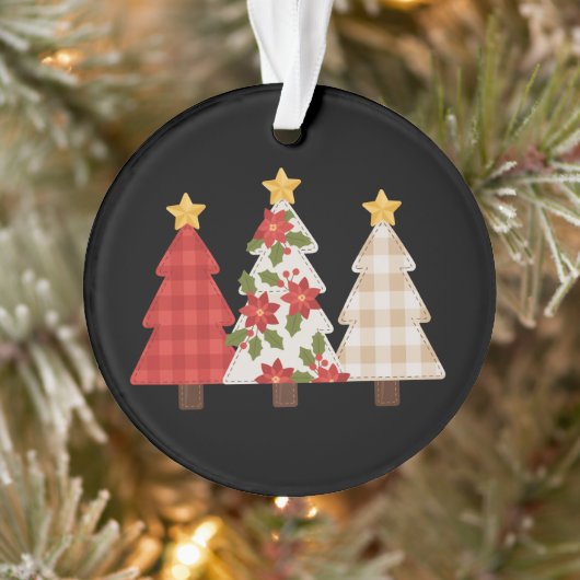 Weihnachtsbaum Vintage Patchwork Süße Feiertage  Ornament (Baum)