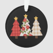 Weihnachtsbaum Vintage Patchwork Süße Feiertage  Ornament (Vorderseite)