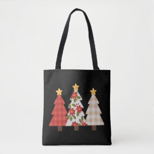 Weihnachtsbaum Vintage Patchwork Süße Feiertage Tasche