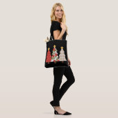 Weihnachtsbaum Vintage Patchwork Süße Feiertage Tasche (Am Model)
