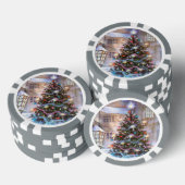 Weihnachtsbaum Vintage Pokerchips (Stapel)